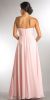 Strapless Pleated Overlap Bust Long Bridesmaid Dress back in Blush
